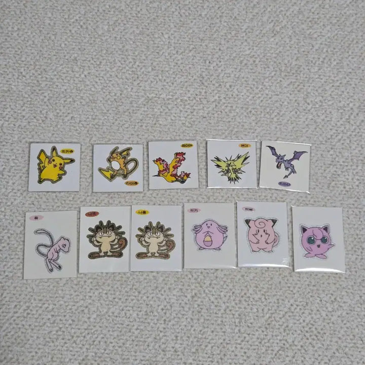 [BUNJANG] Pokemon Bread Ttibuttippeu Seal Bundle Set / 포켓몬 빵 띠부띠부씰 10종 일괄
