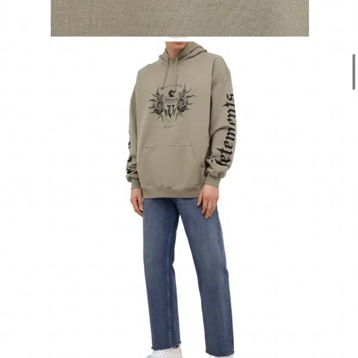 [BUNJANG] Vetements Black Label Logo Hoodie Gray / (정품) 베트멍 21FW 블랙라벨 로고 후드티셔츠 그레이