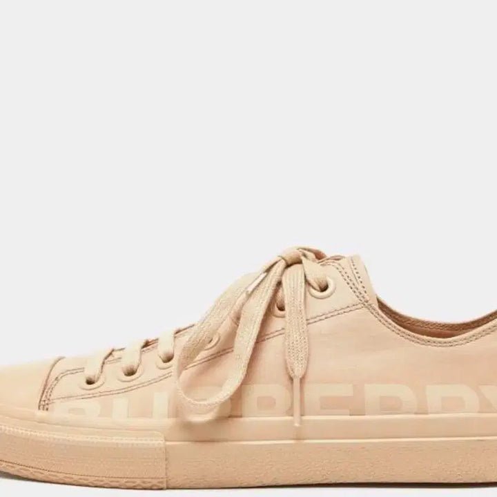 [BUNJANG] Burberry Logo Print Canvas Sneakers Beige (Size 36.5) / 버버리 / 로고프린트 컨버스 스니커즈베이지 / 36.5 사이즈 팝니다