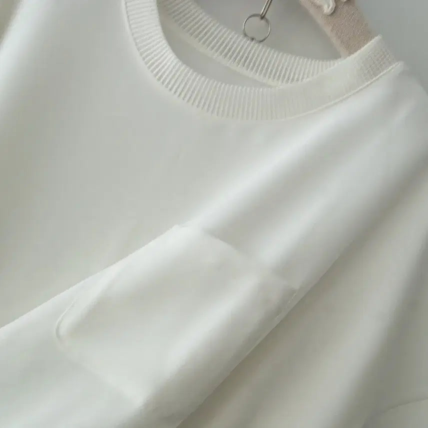 [BUNJANG] MUST BE All White See-Through Slim Blouse / MUST BE 올화잇 주즈슬림br
