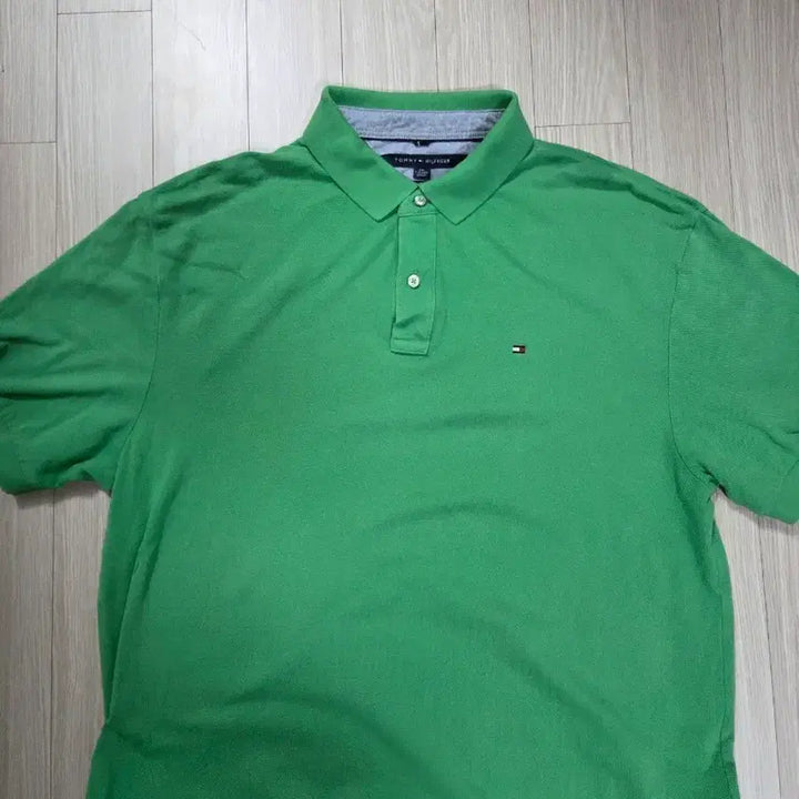 [SOLD OUT] 타미힐피거 그린 반팔 폴로티셔츠 L