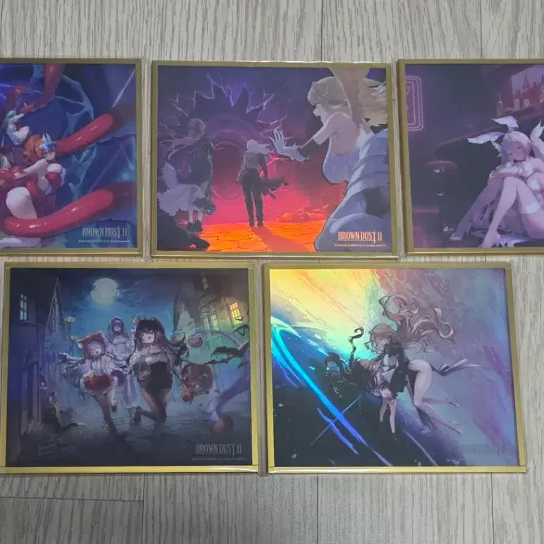 [BUNJANG] BrownDust 2 Acrylic Shikishi 5-Piece Bundle Set / 브라운더스트2 아크릴 색지 5종 일괄
