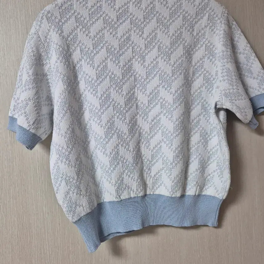 [BUNJANG] ORR Jacquard Knit Short Sleeve Top / (21년) ORR 오르  리프 자가드 니트 반팔 S