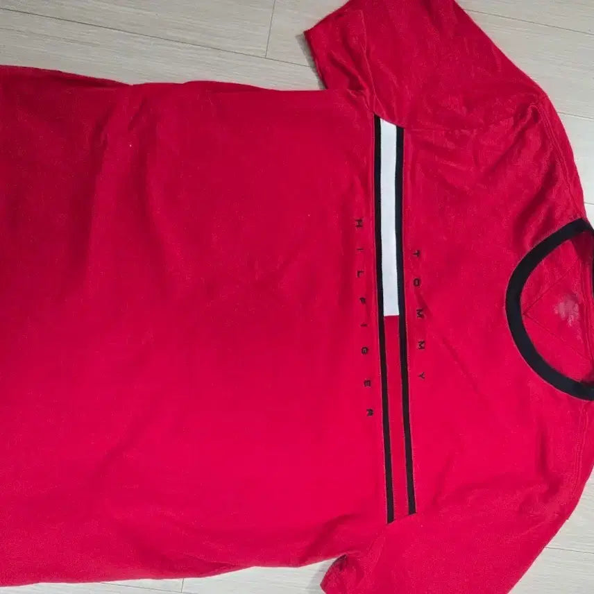 [BUNJANG] Tommy Hilfiger Red Short Sleeve T-shirt / 타미힐피거 레드 반팔 티셔츠