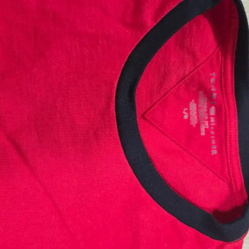 [BUNJANG] Tommy Hilfiger Red Short Sleeve T-shirt / 타미힐피거 레드 반팔 티셔츠