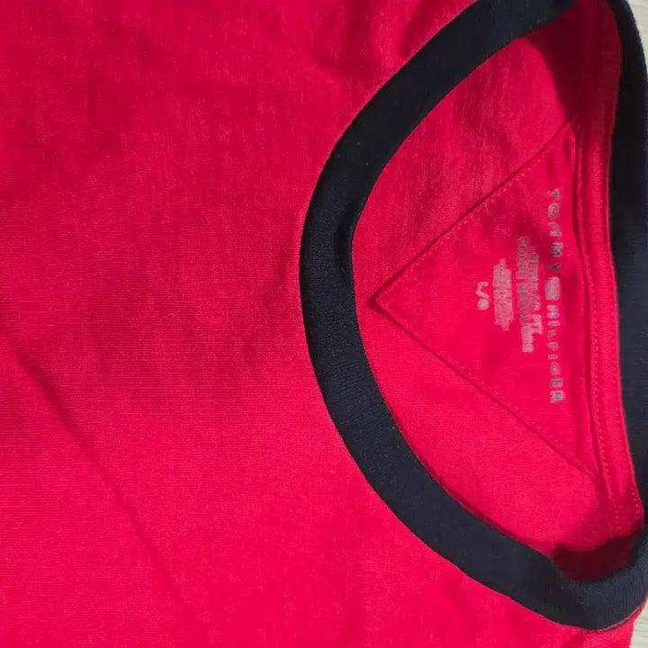 [BUNJANG] Tommy Hilfiger Red Short Sleeve T-shirt / 타미힐피거 레드 반팔 티셔츠