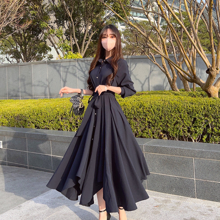 [BUNJANG] Mayyun Long Shirt Dress - Deep Navy S / 메이윤 제작 롱 셔츠 원피스 