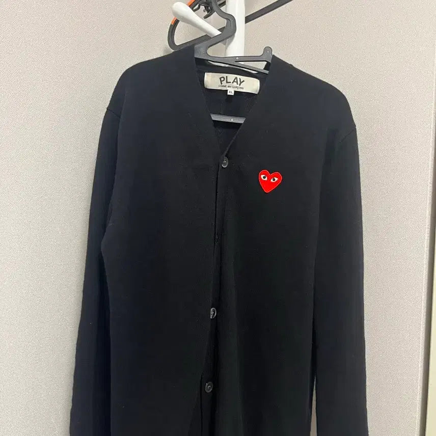 [SOLD OUT] 꼼데가르송 블랙 가디건 XL