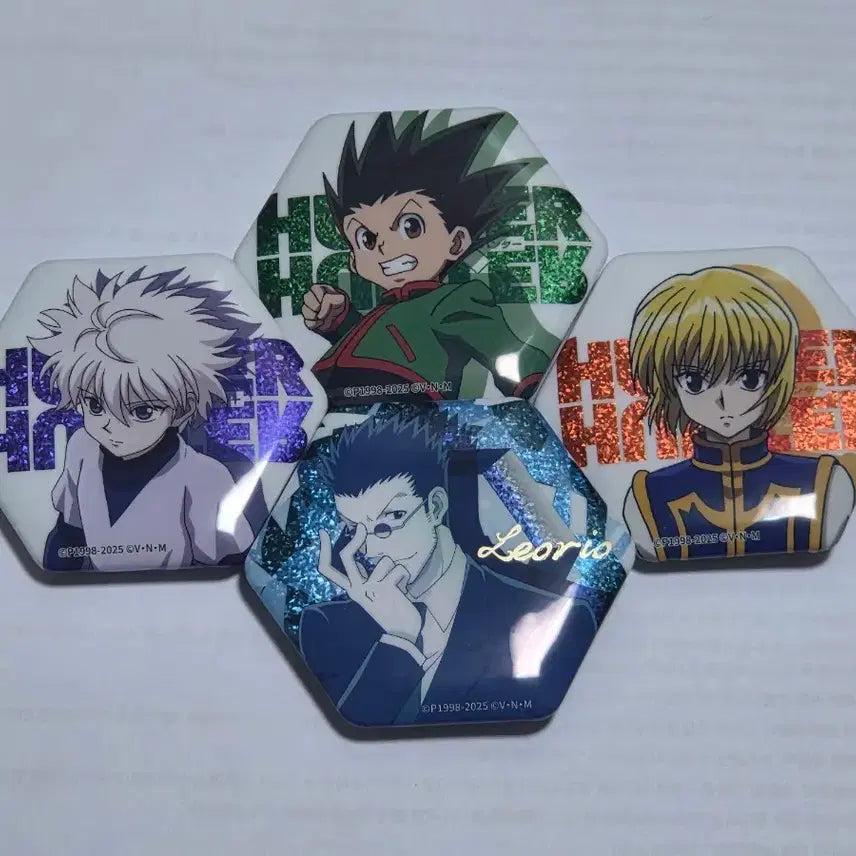 [BUNJANG] Hunter x Hunter Hexagonal Can Badge Set / 헌터x헌터 육각 캔뱃지 세트