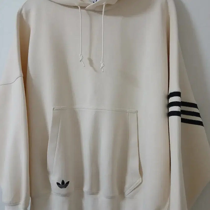 [BUNJANG] Adidas New Classic Ivory Hoodie L / 아디다스 뉴클래식 아이보리후드 L