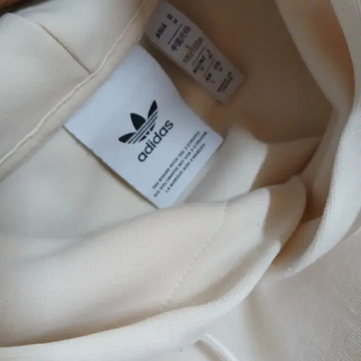 [BUNJANG] Adidas New Classic Ivory Hoodie L / 아디다스 뉴클래식 아이보리후드 L
