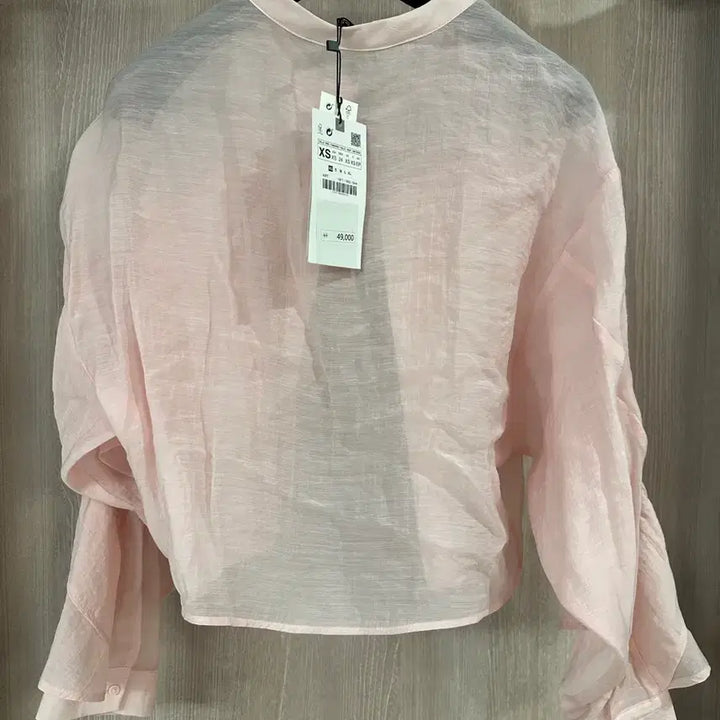 [BUNJANG] Zara Frill Blouse Pink XS / 자라 프릴 블라우스 새상품