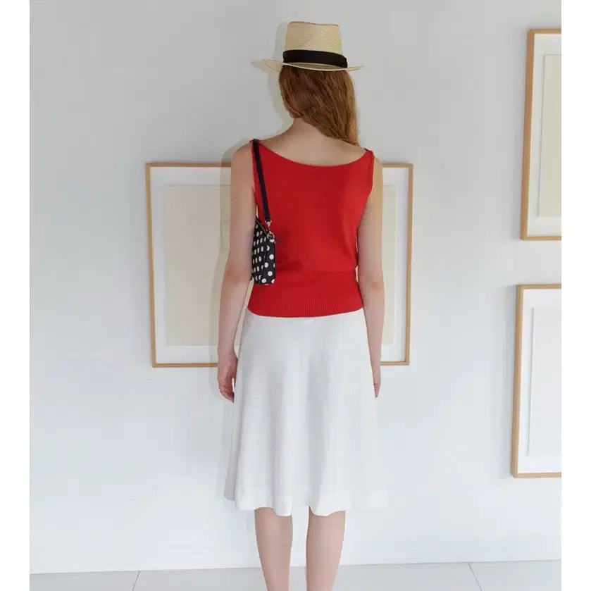 [BUNJANG] Lo61 Marta Linen Skirt - White / Lo61 마르타 린넨스커트S 택달린새상품
