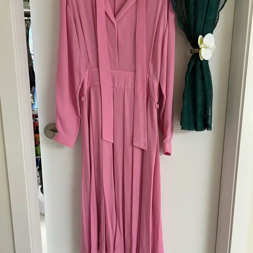 [BUNJANG] Overdue Flare Pink Long Dress / 오버듀플레어 핑크 롱 원피스