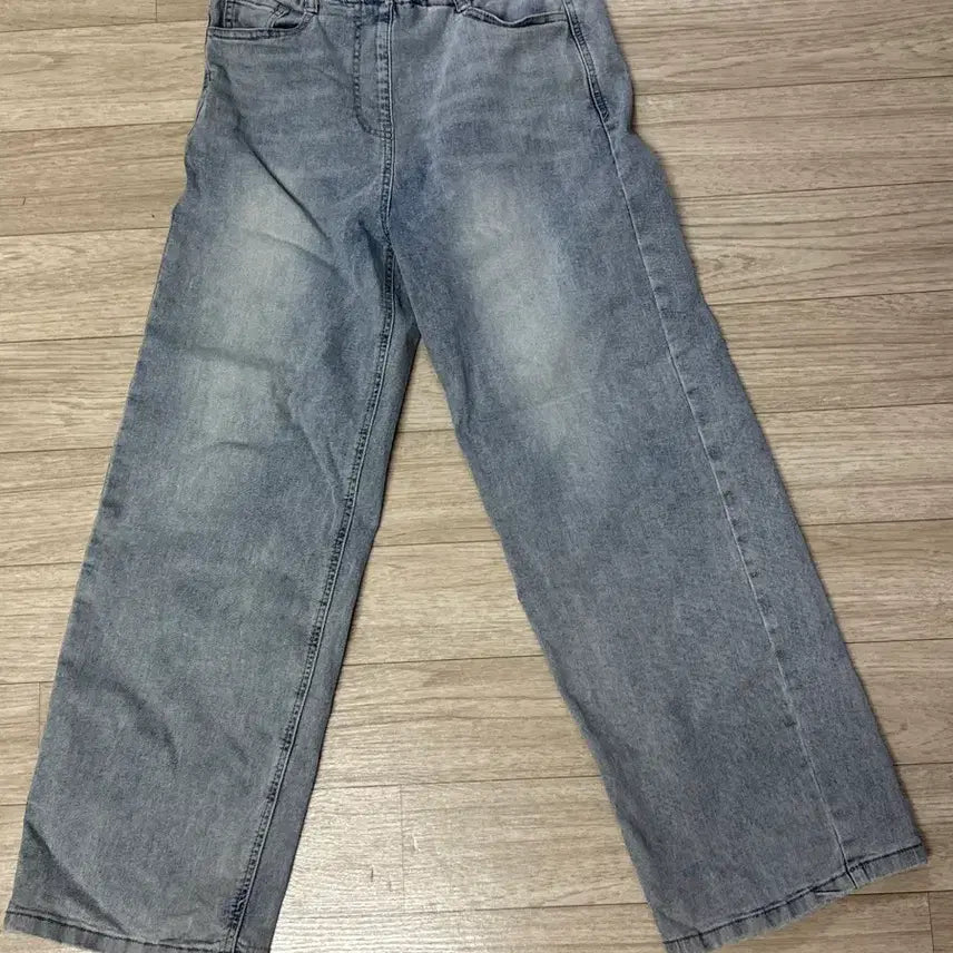 [BUNJANG] Banding Denim Wide Pants / 밴딩 데님 와이드 팬츠