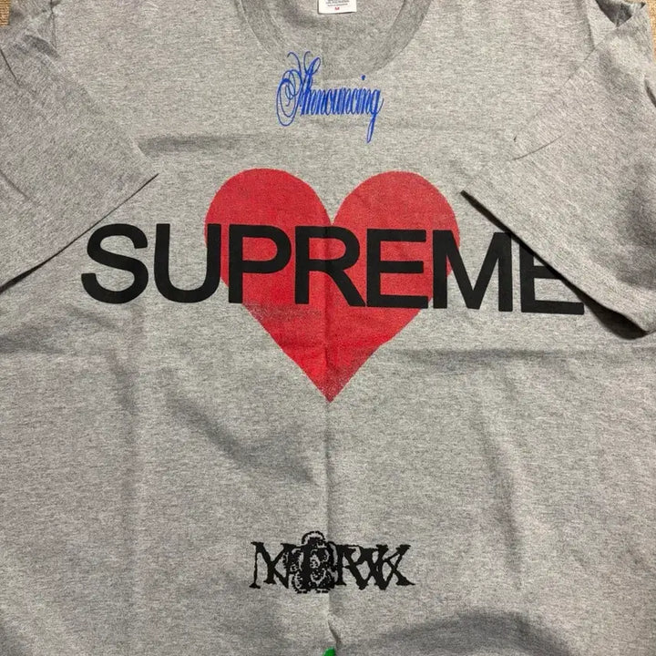 [BUNJANG] Supreme Announcing Heather Gray T-shirt / 슈프림 어나운싱 헤더그레이 m