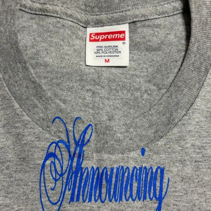 [BUNJANG] Supreme Announcing Heather Gray T-shirt / 슈프림 어나운싱 헤더그레이 m
