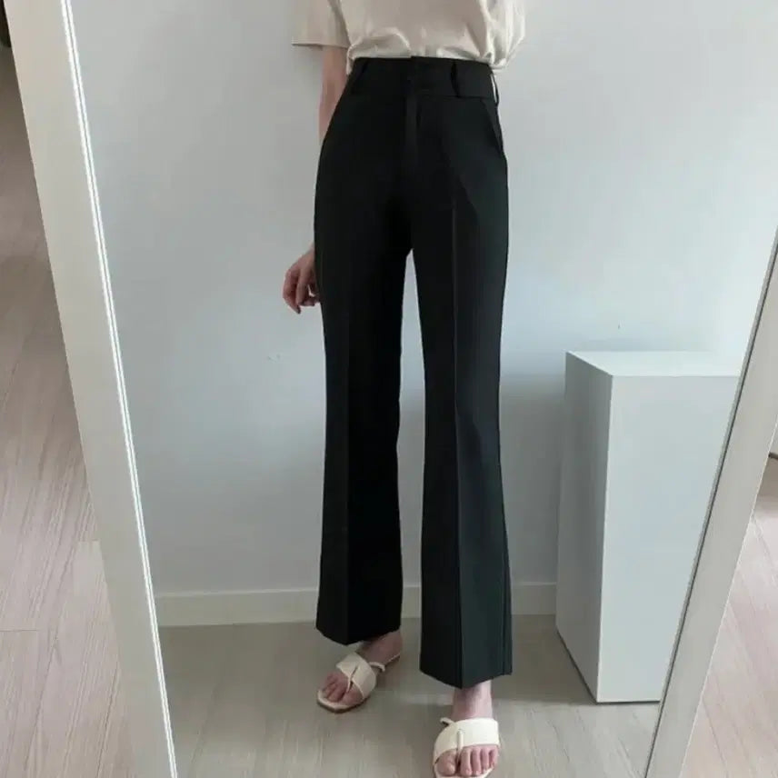 [BUNJANG] Two-Button High-Waist Slacks / 투버튼 하이웨스트 슬랙스