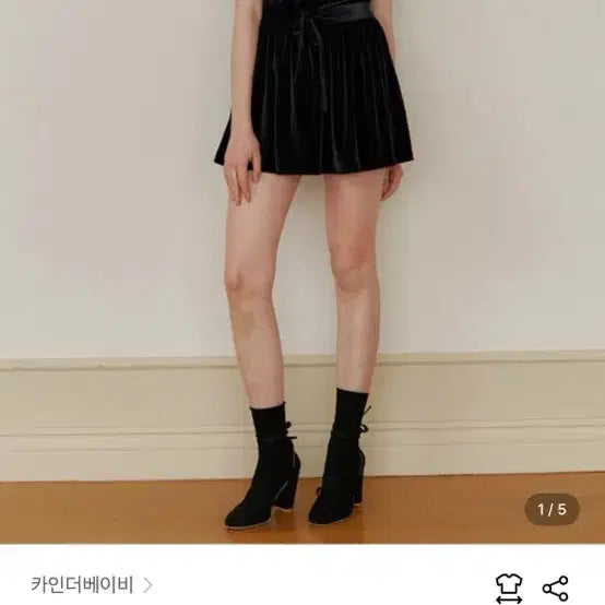 [BUNJANG] Kinder Baby Black Velvet Top / 카인더베이비 블랙 벨벳 탑