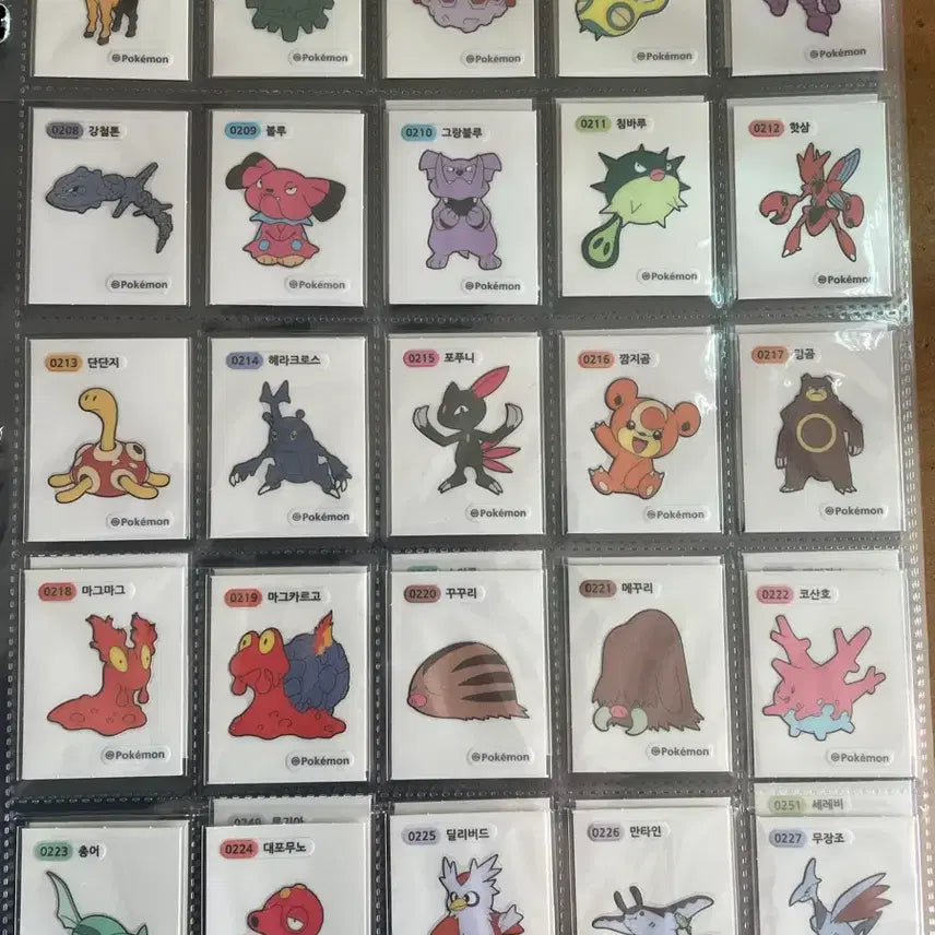 [BUNJANG] Pokemon Tteokbokki Sticker 1st &amp; 2nd Generation Full Set / 포켓몬 띠부씰 1,2세대 전종 3자리4자리 세트
