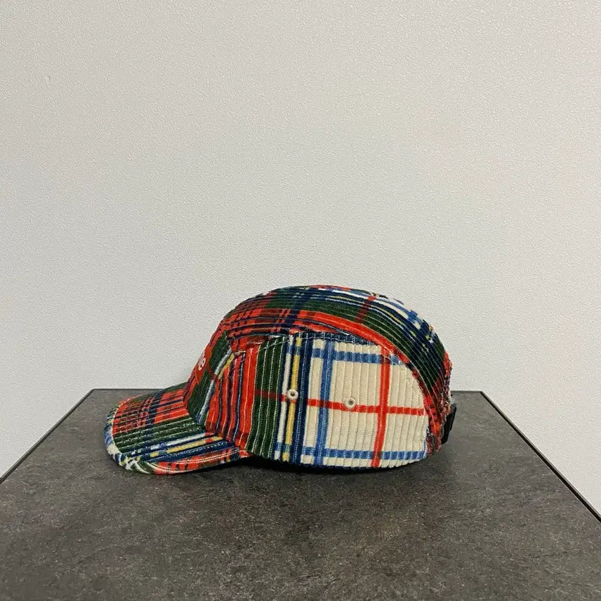 [BUNJANG] Supreme Box Logo Camp Cap Plaid Checkered Hat / (OS) 슈프림 박스로고 캠프캡 모자 코듀로이 플레이드 체크