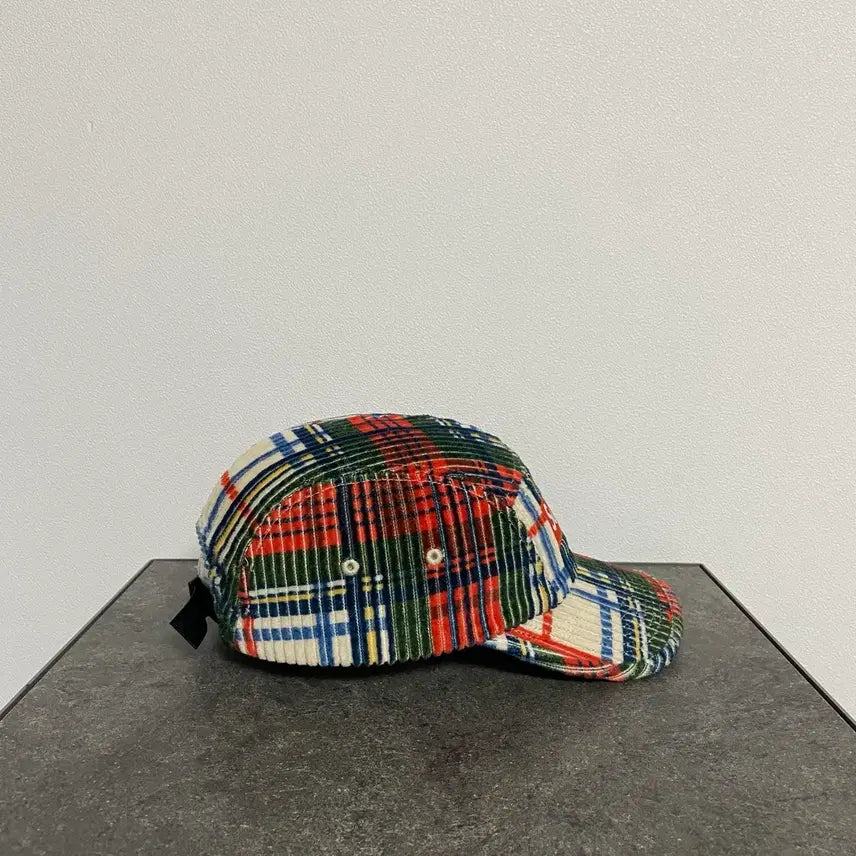 [BUNJANG] Supreme Box Logo Camp Cap Plaid Checkered Hat / (OS) 슈프림 박스로고 캠프캡 모자 코듀로이 플레이드 체크