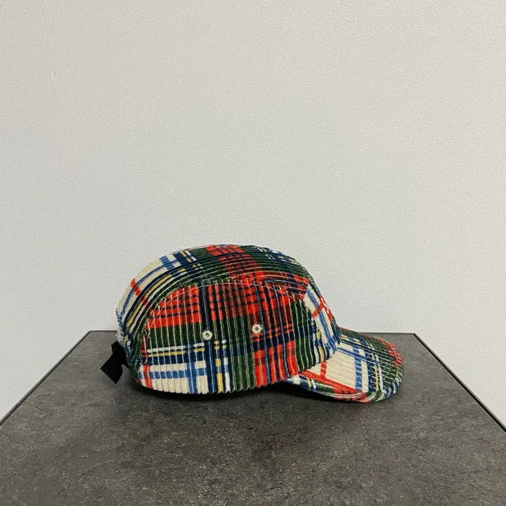 [BUNJANG] Supreme Box Logo Camp Cap Plaid Checkered Hat / (OS) 슈프림 박스로고 캠프캡 모자 코듀로이 플레이드 체크