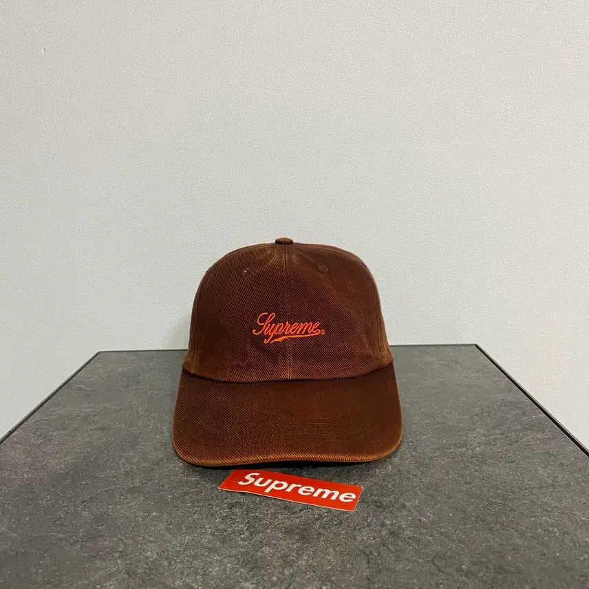 [SOLD OUT] (OS) 슈프림 6패널 볼캡 모자 워시드 트윌 러스트 브라운
