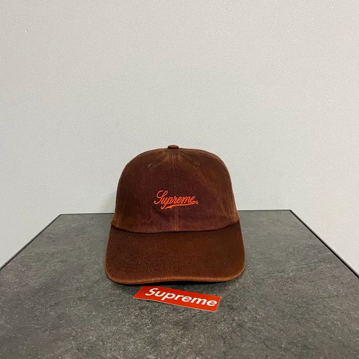 [SOLD OUT] (OS) 슈프림 6패널 볼캡 모자 워시드 트윌 러스트 브라운