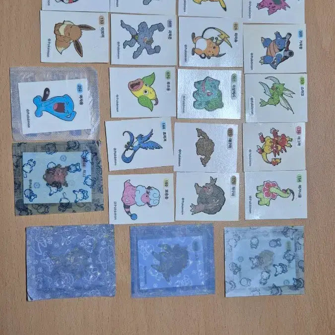 [BUNJANG] Pokemon Tteokbokki Stickers Bundle Set / 포켓몬 띠부씰 모음