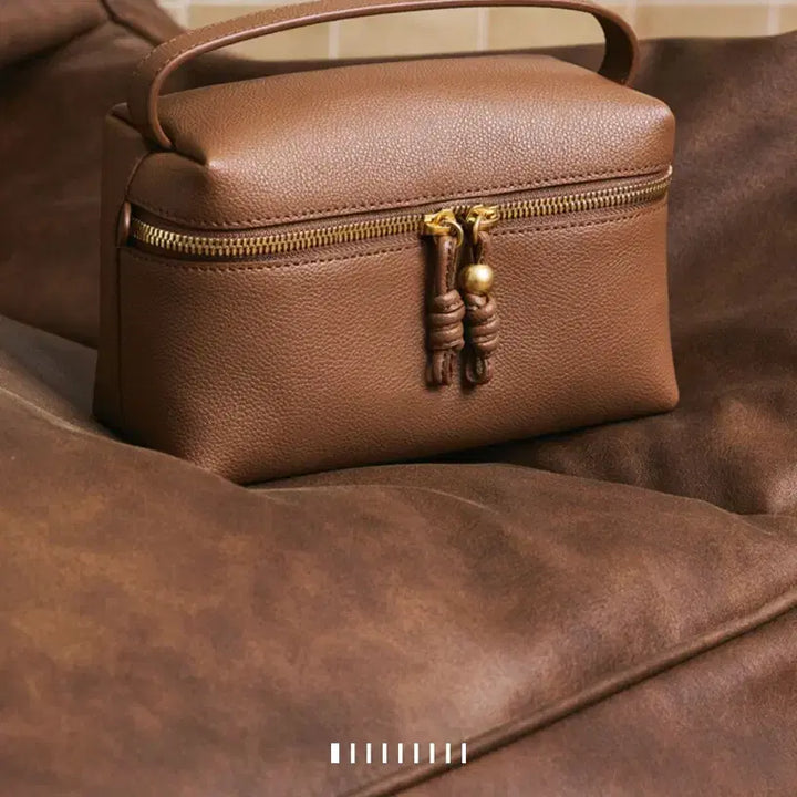[BUNJANG] TIMELESS STUDIO Ball Cube Cosmetic Bag Camel / 한섬 LATT 볼큐브 코스메틱 백 카멜 색상