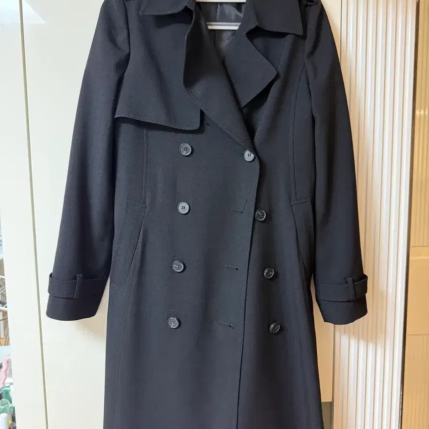 [BUNJANG] LINE Black Trench Coat / 블랙 트렌치 코트