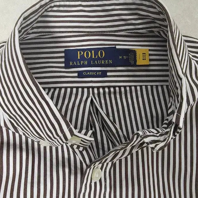 [BUNJANG] Polo Ralph Lauren Striped Classic Shirt / 판매 폴로 랄프로렌 스트라이프 브라운셔츠 클래식