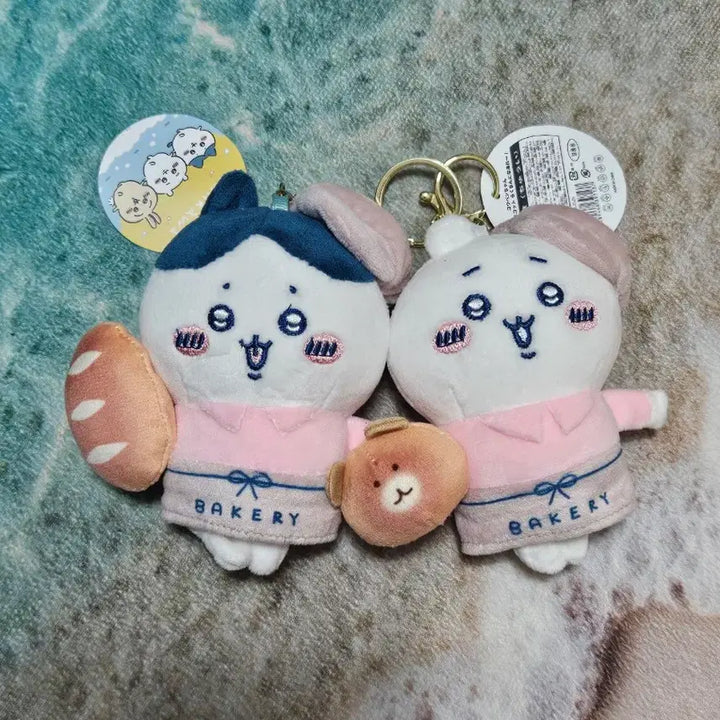 [BUNJANG] Chiikawa &amp; Hachiware Baker Keyring Set / (세트) 치이카와&amp;하치와레 제빵사 인형키링