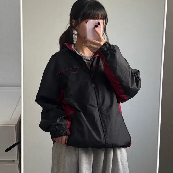 [BUNJANG] Nike 00s Old School Windbreaker Jacket / 나이키 00s 올드스쿨 바람막이 L