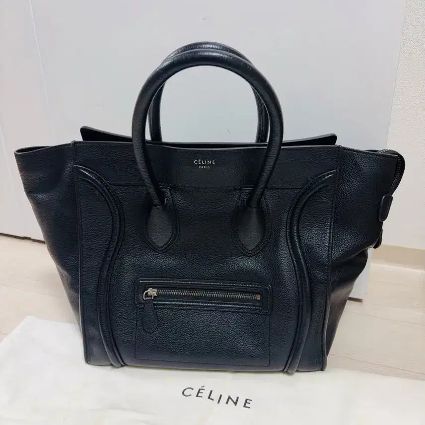 [BUNJANG] Celine Luggage Bag Mini Black Leather Handbag / 셀린느 러기지백 미니 블랙