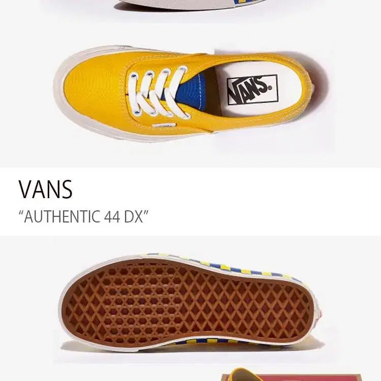 [BUNJANG] Vans Authentic 44 DX Anaheim Factory Yellow Blue Sneakers / 260 반스 어센틱 44 DX 애너하임 팩토리 옐로우 블루 vans
