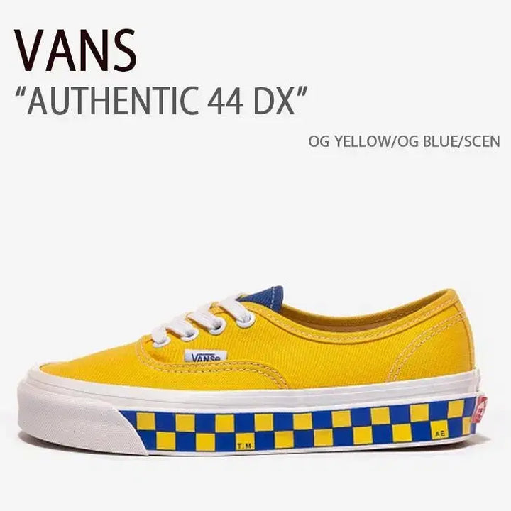 [BUNJANG] Vans Authentic 44 DX Anaheim Factory Yellow Blue Sneakers / 260 반스 어센틱 44 DX 애너하임 팩토리 옐로우 블루 vans
