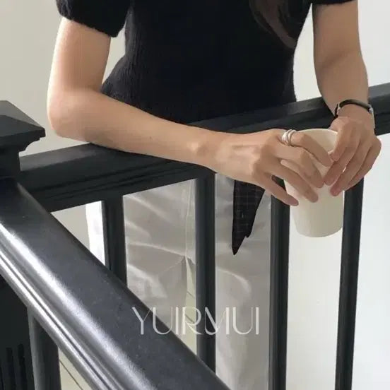 [BUNJANG] Verbein Oslo Short-Sleeve Knit Top / 버베인 오슬로 반팔니트