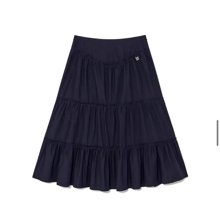 [BUNJANG] Glowny Rodeo Tiered Ruffle Skirt - Navy / 글로니 로데오 스커트 네이비 RODEO TIERED RUFFLE SKIR