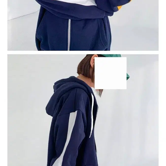 [SOLD OUT] 무아무아 시그니처 콤비 후드 집업