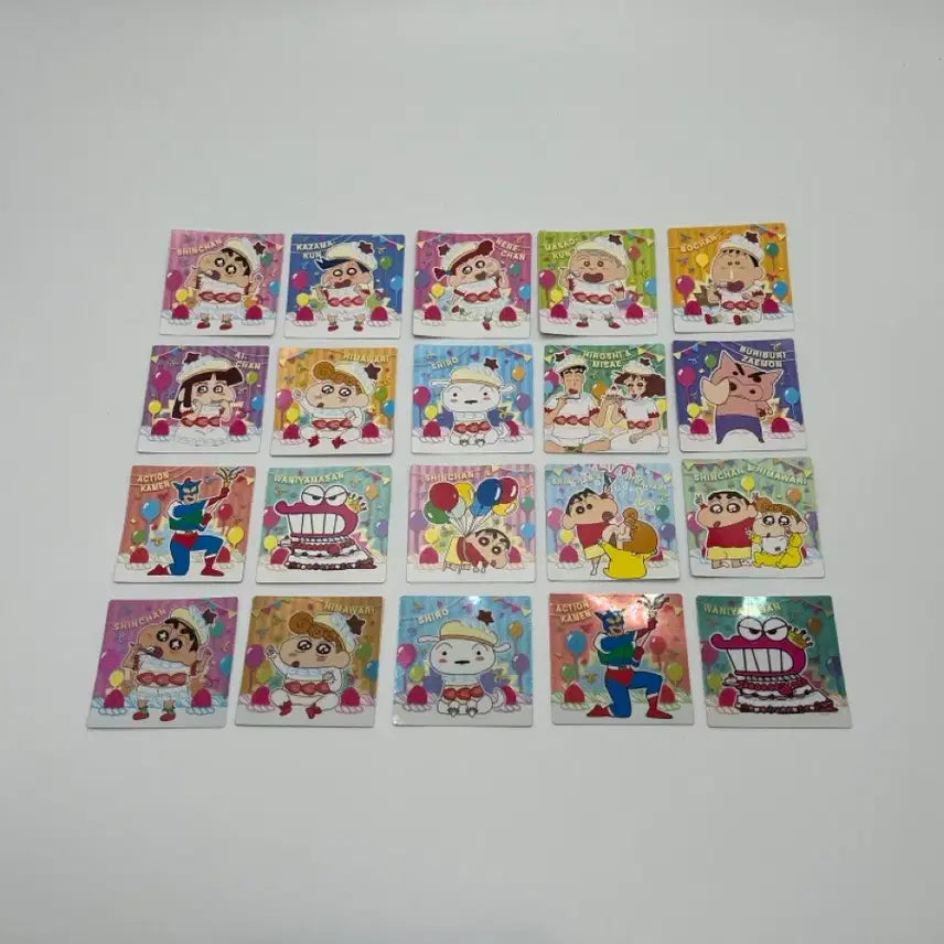 [BUNJANG] Crayon Shin-chan Choco Pie 20th Anniversary Ttibuseel Full Set / 짱구는못말려 초코비 20주년 띠부씰 풀세트