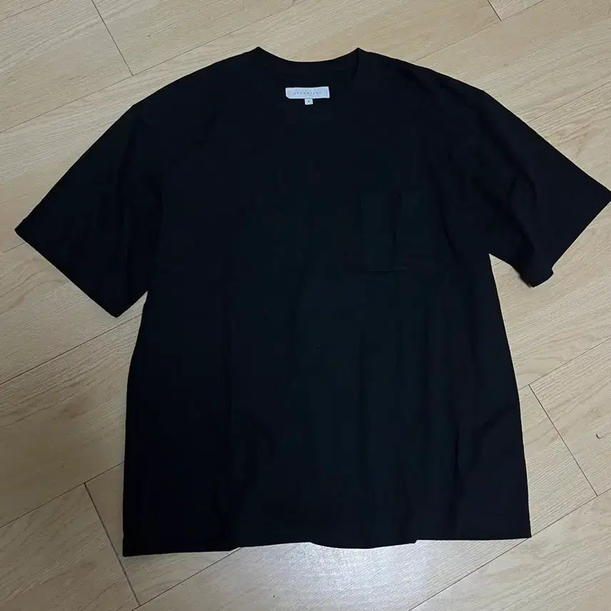 [BUNJANG] Brown Yakard Pocket T-Shirt Black 4 / 브라운야드 포켓 티셔츠 블랙 4
