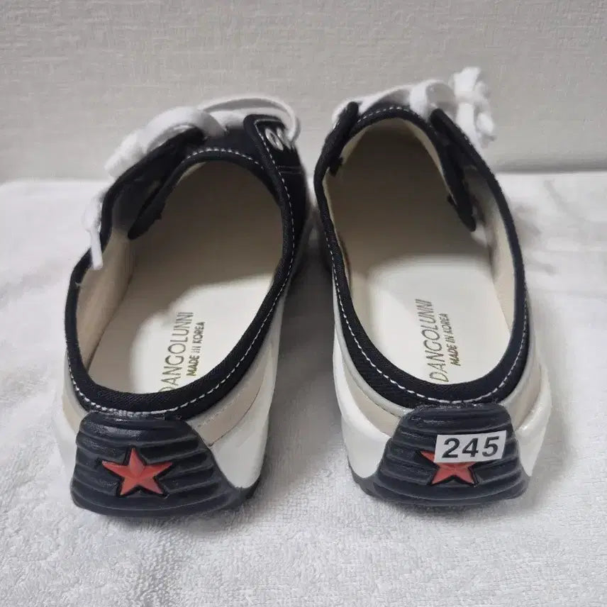 [BUNJANG] Black Canvas Mule Sneakers / 블랙 캔버스 뮬 스니커즈 운동화