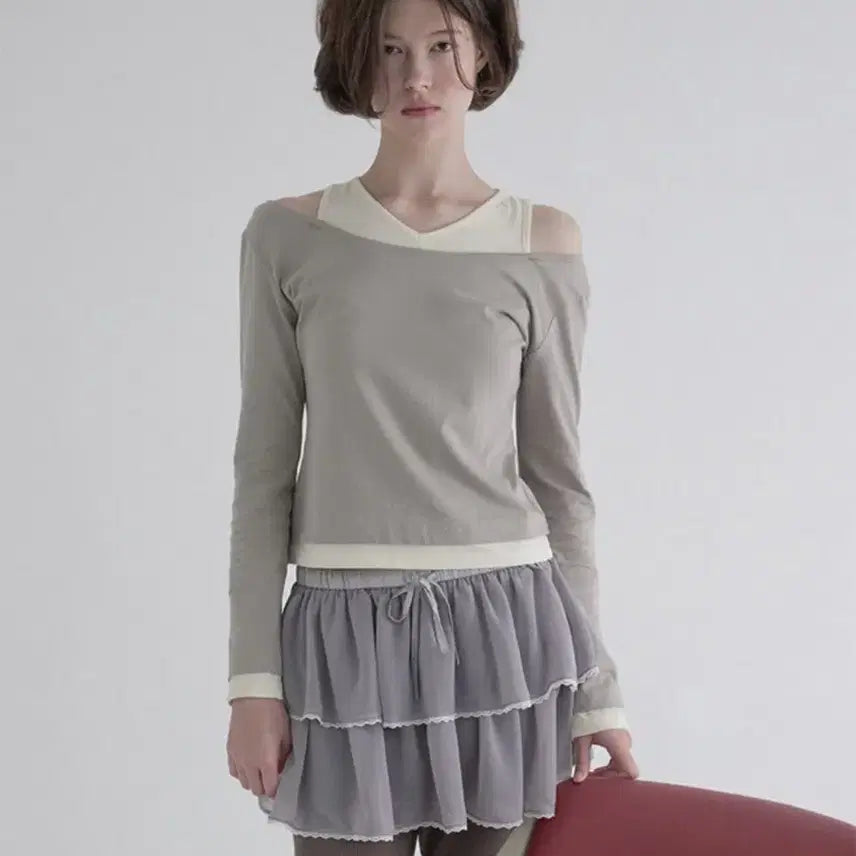 [BUNJANG] Margarine Fingers Lace Chiffon Tiered Skirt / 마가린핑거스 레이스 쉬폰 캉캉 스커트 새상품 반값에!