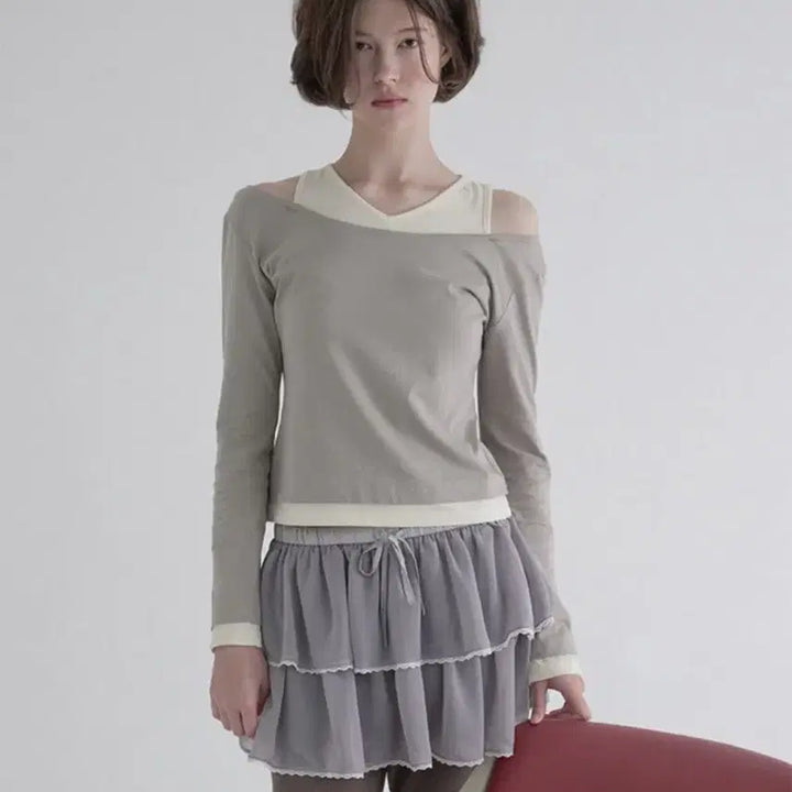 [BUNJANG] Margarine Fingers Lace Chiffon Tiered Skirt / 마가린핑거스 레이스 쉬폰 캉캉 스커트 새상품 반값에!