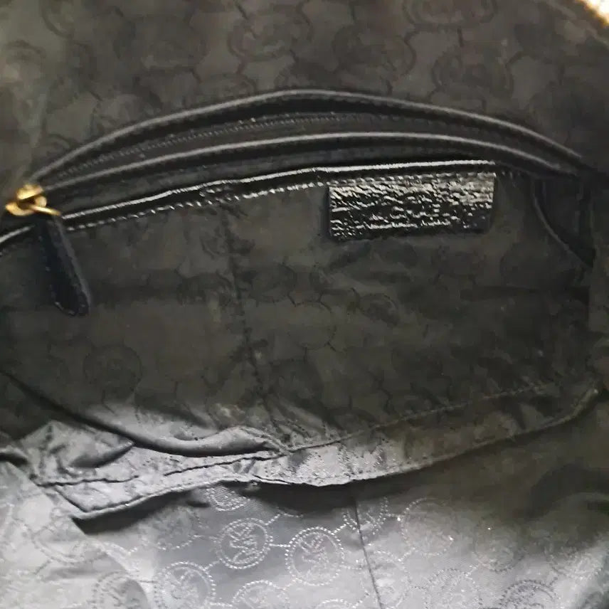 [BUNJANG] Michael Kors Enamel Chain Shoulder Bag / 마이클코어스 가방 블랙 에나멜 체인 숄더백 크로스백