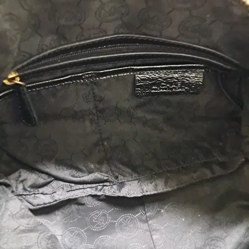[BUNJANG] Michael Kors Enamel Chain Shoulder Bag / 마이클코어스 가방 블랙 에나멜 체인 숄더백 크로스백