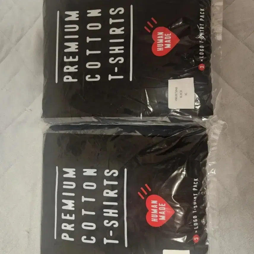 [BUNJANG] Human Made Basic T-Shirt Black (3 Pack) / 휴먼메이드 기본 반팔티셔츠 블랙 3팩 M, XL