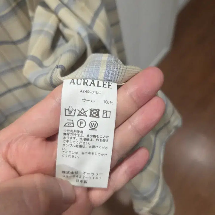 [SOLD OUT] 24SS 오라리 슈퍼라이트 울 체크셔츠 3사이즈